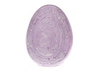 Vejce Vintage se zajícem Fialové 10x7 cm